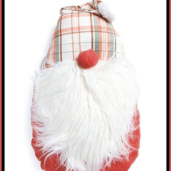 NEW RARE Novagratz Large Orange Halloween Gnome Shaped Pillow 13" x 22" - Picture 1 of 4